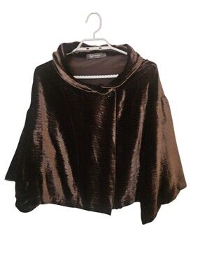 ALEMBIKA Luxury New Velvet Cropped Cardigan Cape